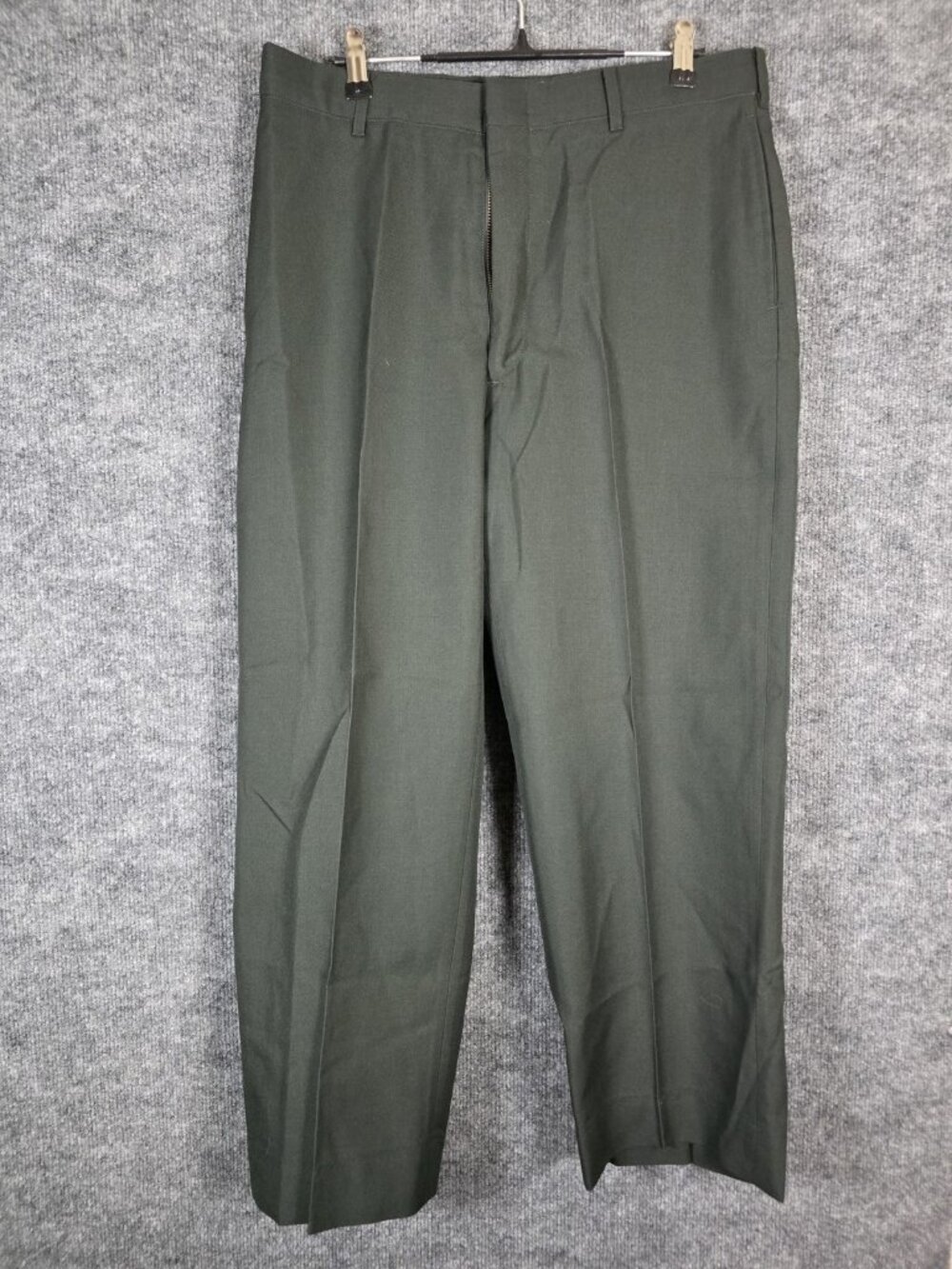 Vintage DSCP US Army Dress Pants Mens 33S Green Poly Wool Uniform Trousers 90s